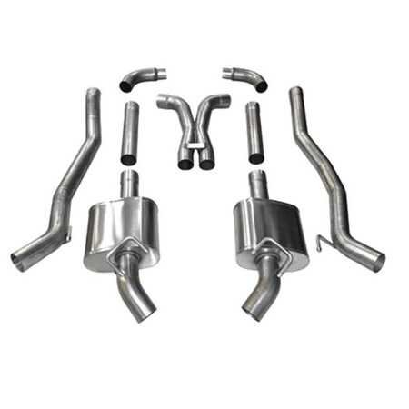 Corsa Exhaust 2010-2013 Chevy Camao Cat-Back Exhaust System Split Rear Exit with X Pipe, Polished 14976